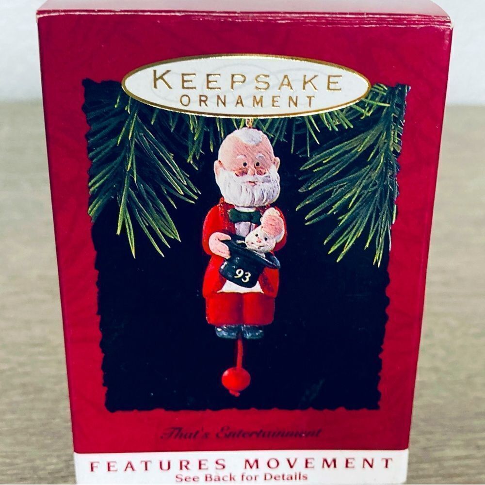 Hallmark Vintage That’s Entertainment Magician Santa Christmas Ornament 1993